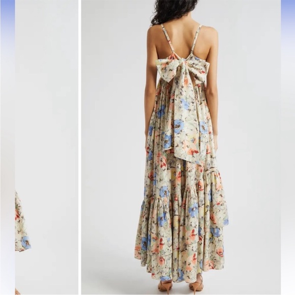 CINQ A SEPT
Painted Garden Hailey Tie-Back Ruffled
Midi Empire Dress 12 - Picture 2 of 5